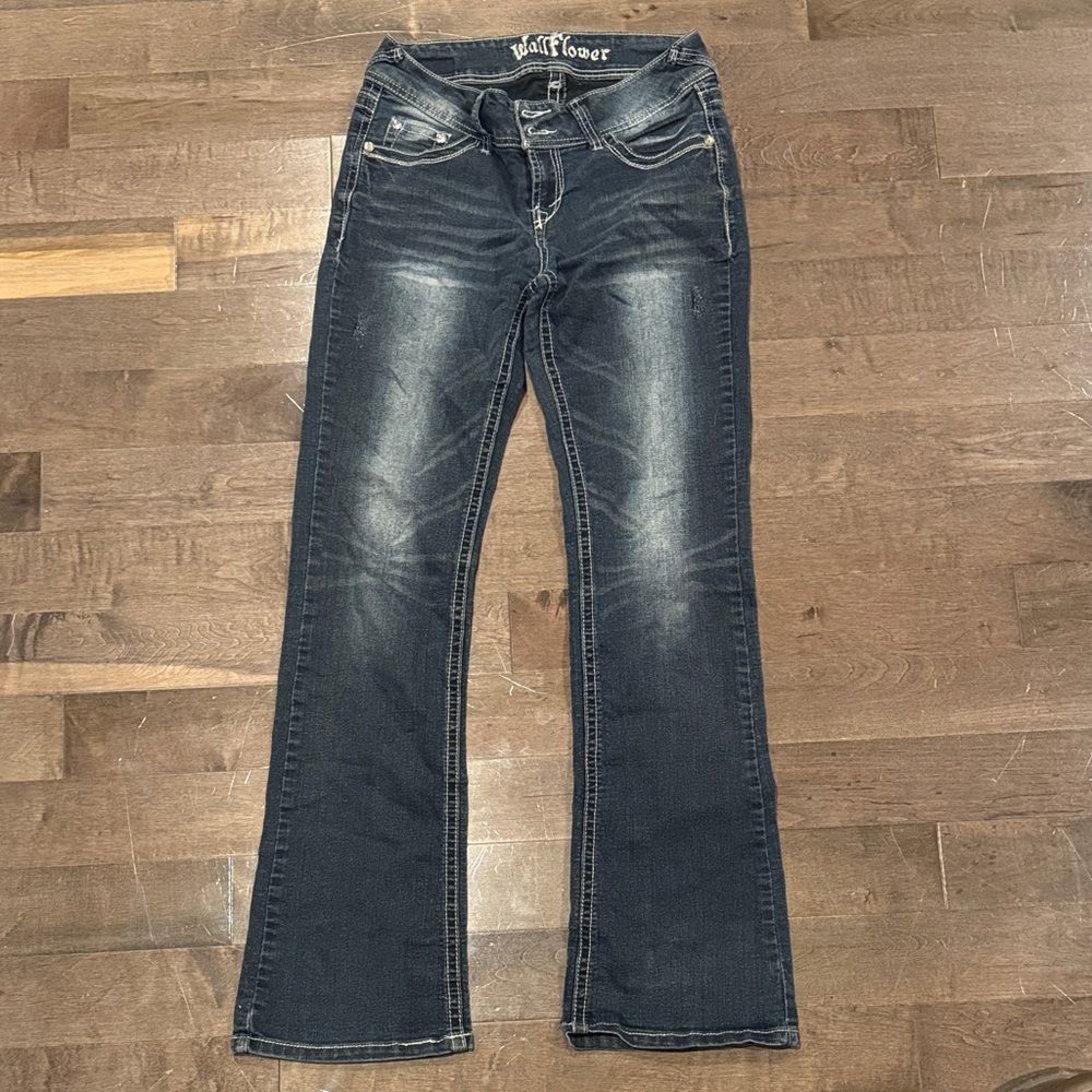 Wallflower Faded Black Boot Cut Jeans